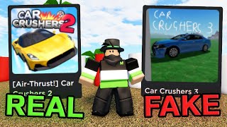 Playing FAKE Car Crushers 2 Copies