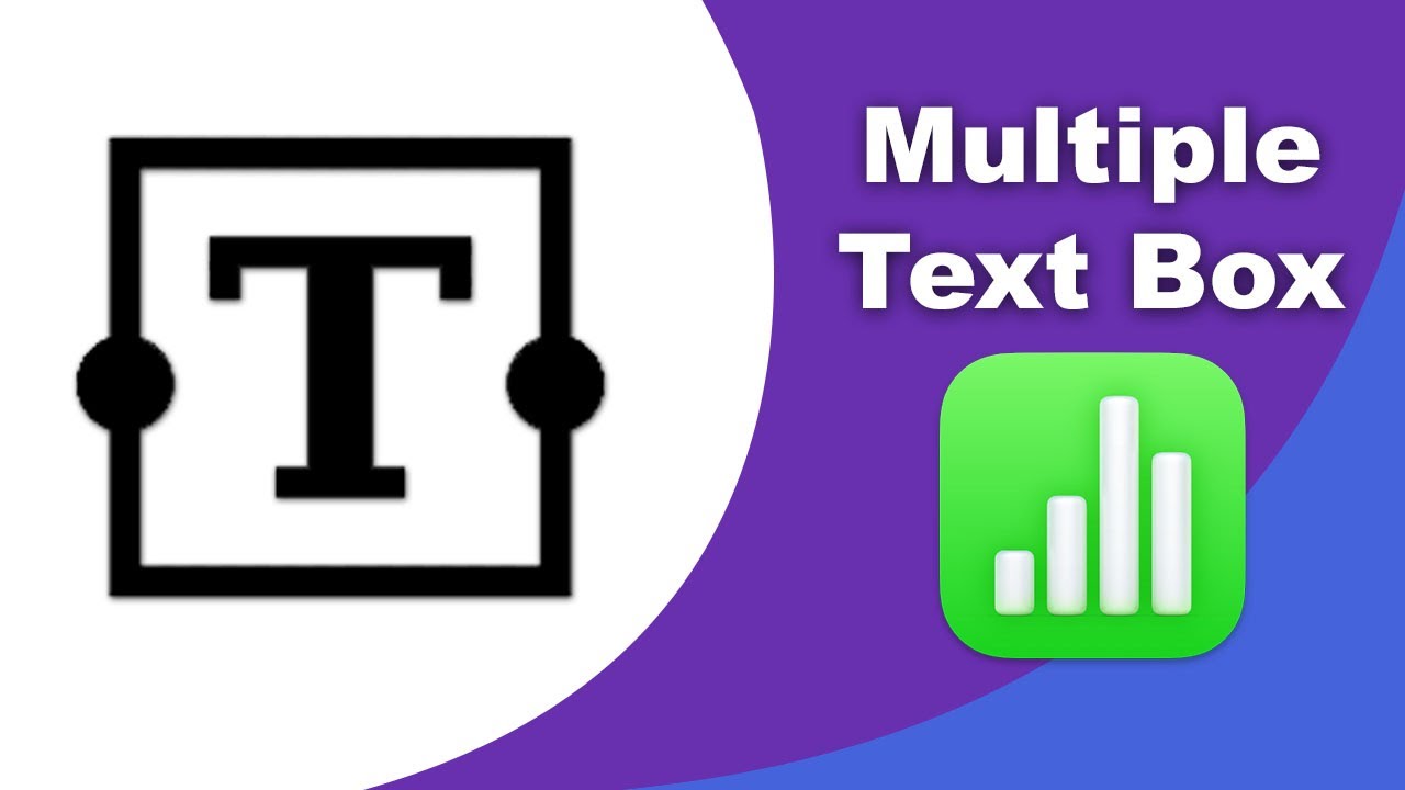 How to put multiple text boxes at once in Apple Numbers (Spreadsheet) on Mac