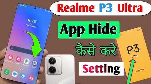 Realme P3 Ultra Me App Hide Kaise kare/how to hide apps setting in realme p3 ultra