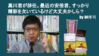 黒川君が辞任。最近の安倍君、すっかり精彩を欠いているけど大丈夫かしら？　by榊淳司