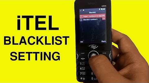 Itel Blacklist on off Settings