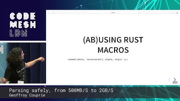Geoffroy Couprie - Parsing safely, from 500MB/S to 2GB/s | Code Mesh LDN 18