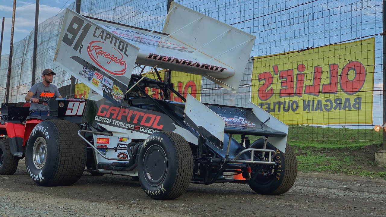 Kyle Reinhardt On Board 410 Sprint Car at Grandview Speedway August 22 ...