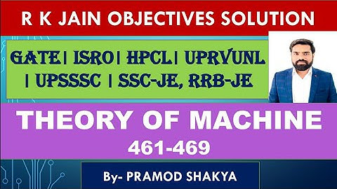 II R.k. Jain Solution II, TOM/Theory of Machine II ESE, GATE , SSC JE, RRB JE MECHANICAL