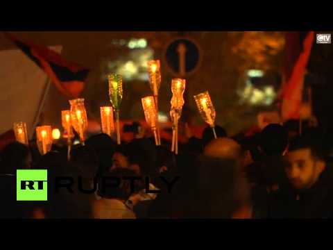 В Ереване прошло факельное шествие в память о жертвах геноцида армян в Османской империи