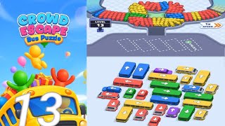 Crowd Escape: Bus Puzzle – Level 13: Colorful Commute #crowdescapebuspuzzle #crowdescape #buspuzzle  screenshot 1