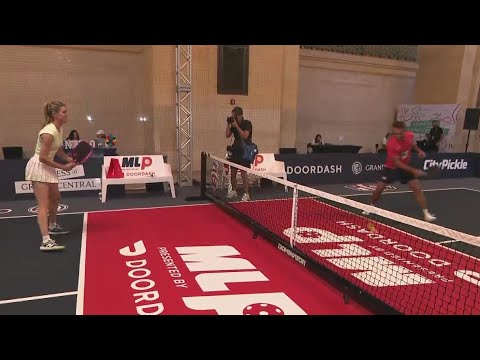 A slice of fun at Grand Central Terminal on National Pickleball Day