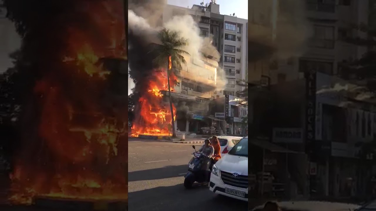 Fire at Mattress House, Opp. Sargam Shopping Centre, Parle Point.