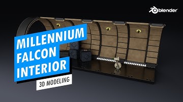 Creating a Hallway Scene of the Millennium Falcon with Blender 2.81 [Timelapse]