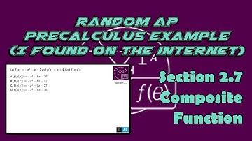 AP Precalculus Section 2.7 Example: Simplify the Composition of Two Functions