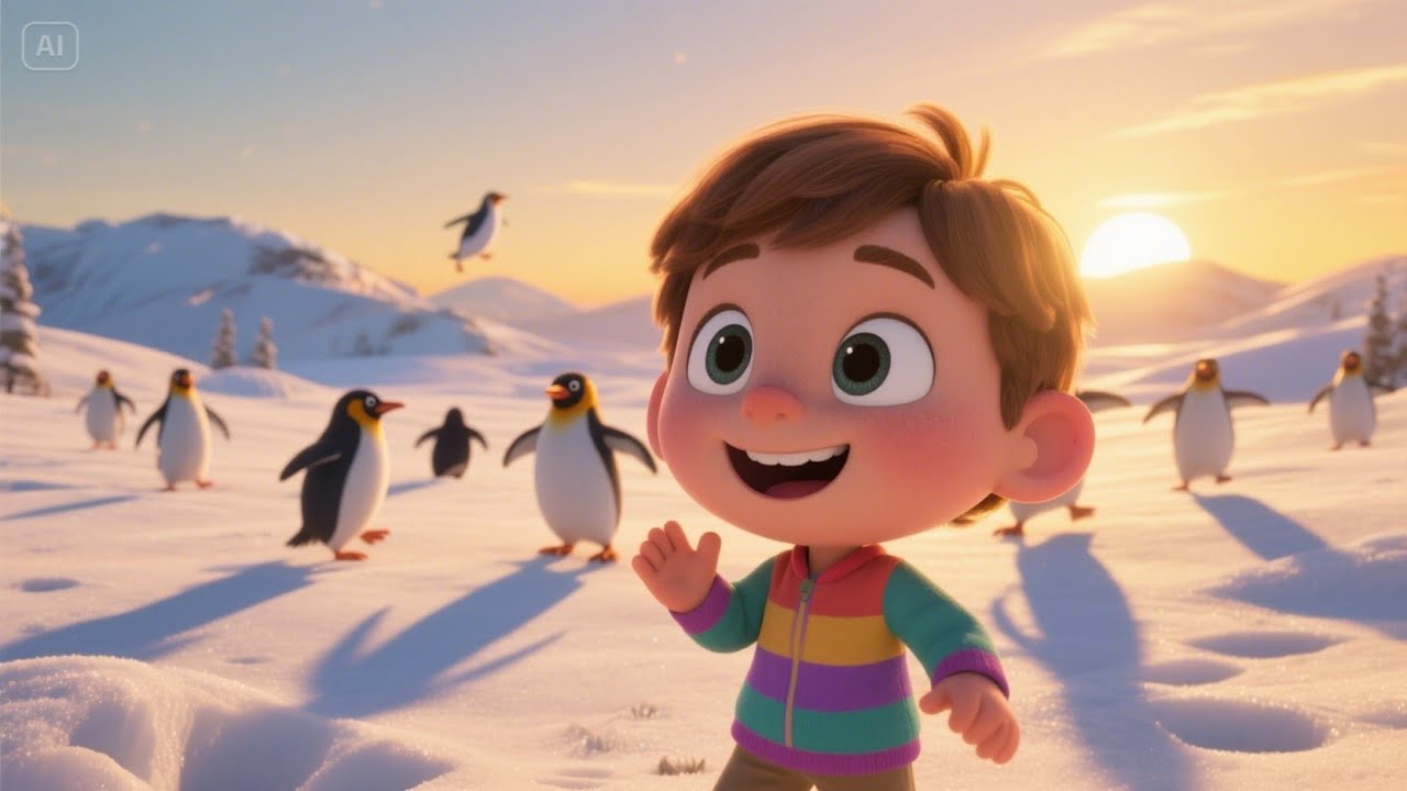 Little Penguins Slide on the Ice | Fun Winter Song for Kids | Penguin ...