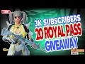 20 royalpass giveaway on 3k subs  mraislive  stream 225