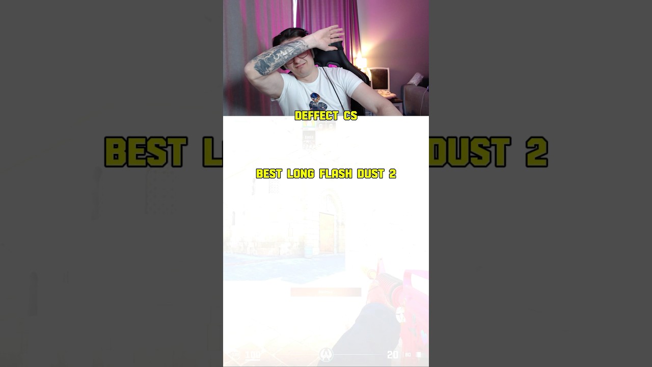 Cleanest long flash on Dust 2 😎Try this 🔥