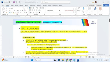 New Perspectives Access 365  Module 11 SAM Project A Tech Builders | NP_AC365_11A