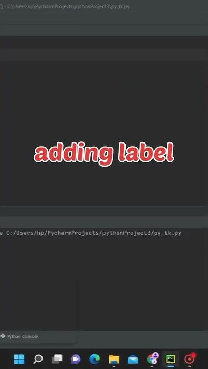 How to create window and add label in tkinter python | #python #tkinter ...