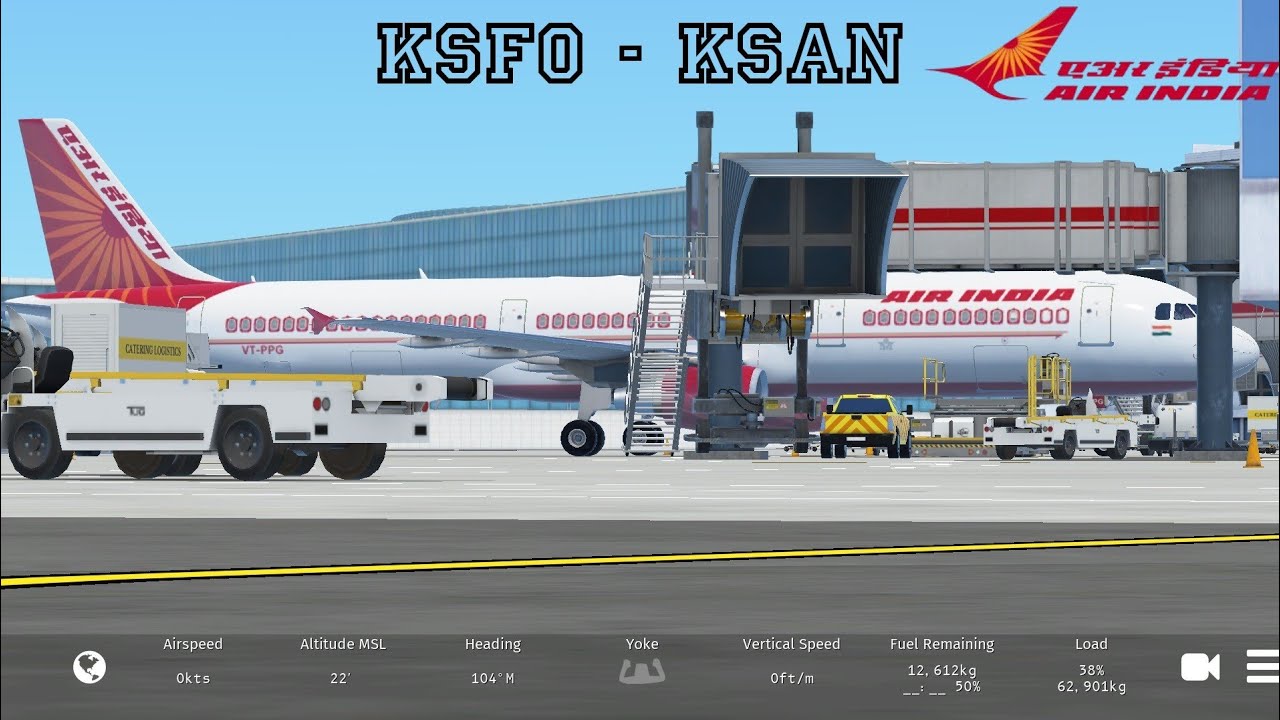 Air India San Francisco San Diego Timelapse journey YouTube