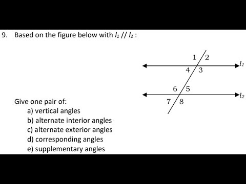 [Math] Based on the figure below with Ii // I2 Give one pair of: a ...