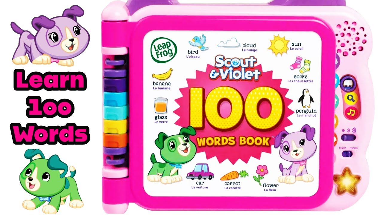 Leap Frog 100 Words Scout and Violet Learning Book Pink (with sound ...