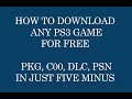 How to download PS3 Games for free