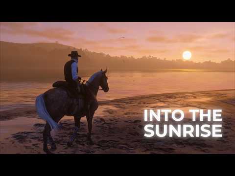 Into The Sunrise | Peaceful Horseback Ride in Red Dead Redemption 2 [4K]