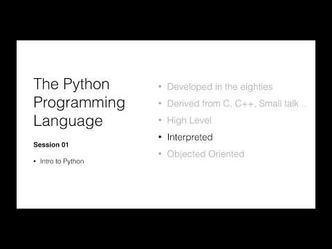 Session 01 - Lecture 1- Python Introduction