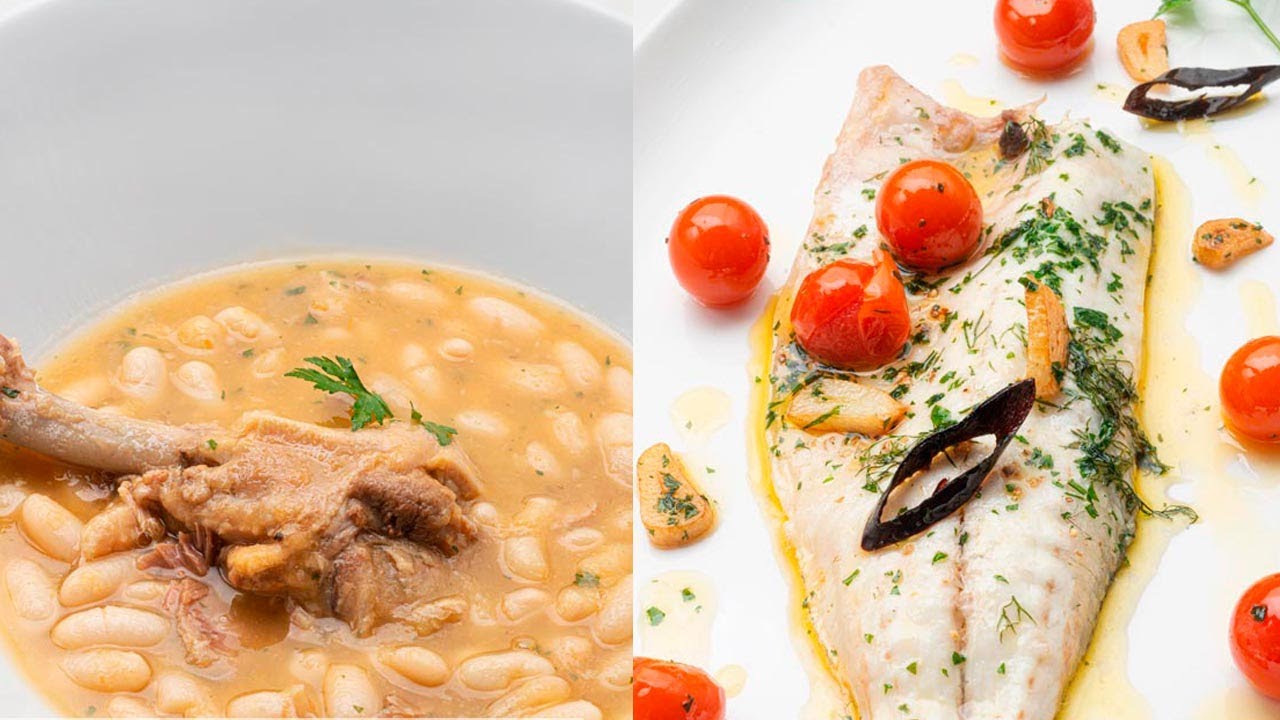 Alubias blancas con alas de pato - Lubina a la marinera - Cocina Abierta de Karlos Arguiñano