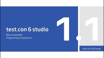 Basic Programming Elements in test.con 6 Studio