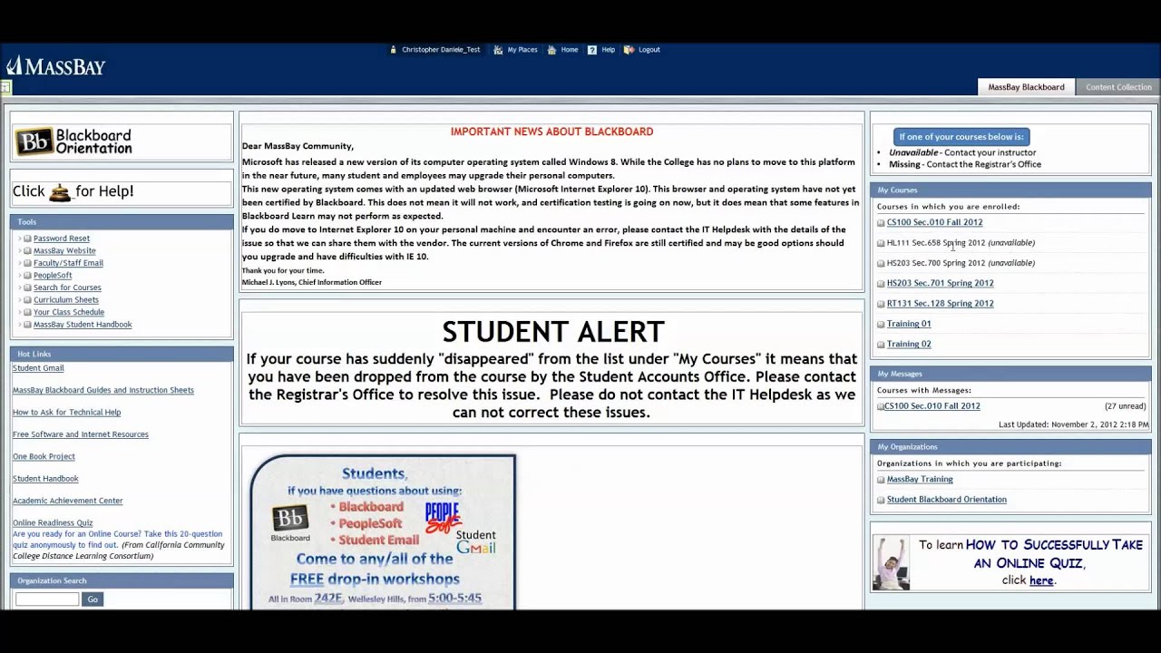 Getting Started with your Online Course at MassBay Community College