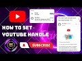 How to set youtube handle | Youtube handles feature kaise activate karen | @AdvanveAppsFeatures