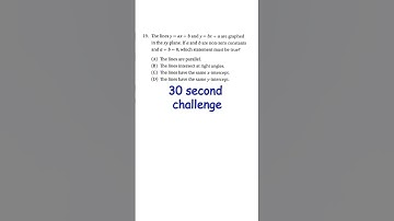 SAT Prep Algebra 3-10 Graphing in the xy-Plane Q19 #satexam #mathproblem #satprep #satmath #algebra