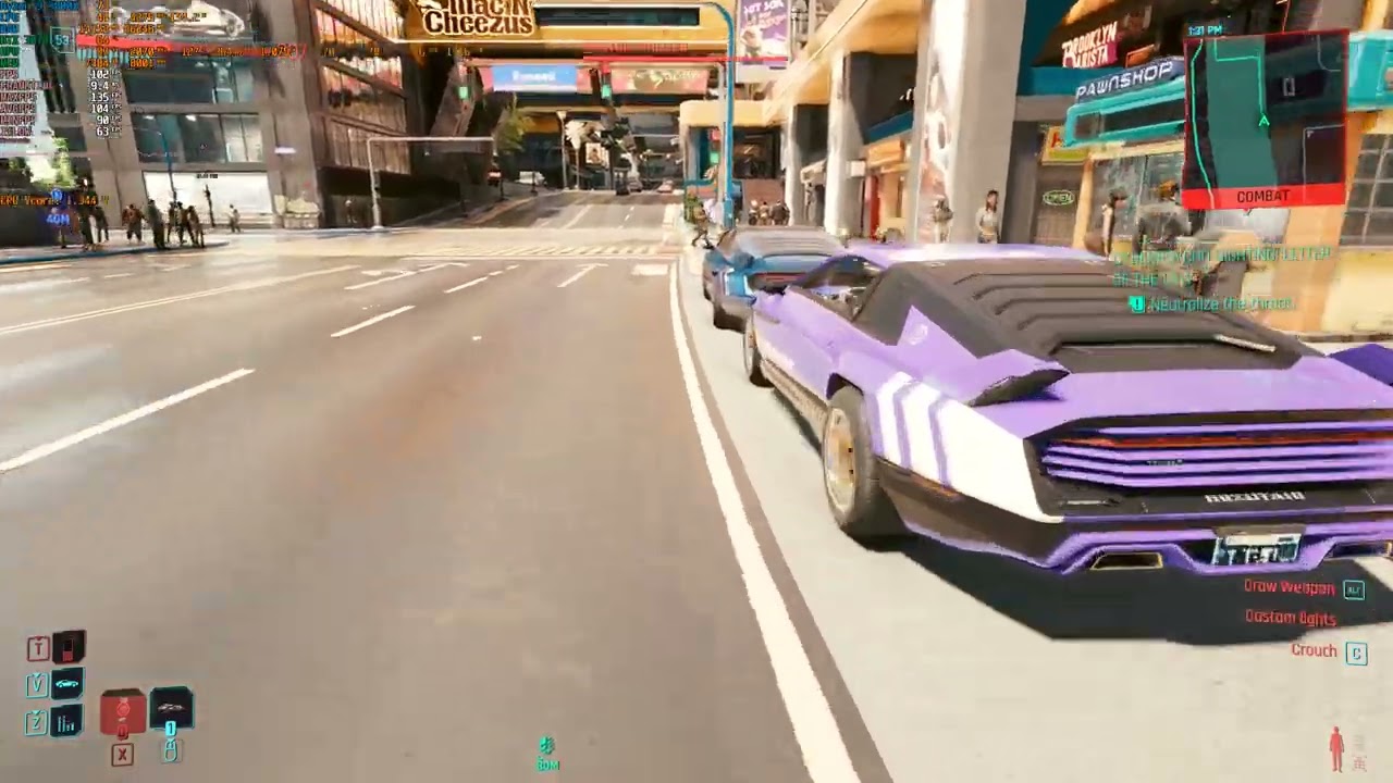 スクラップ Cyberpunk 2077 - RTX 3070 8GB - 1440p High - DLSS Quality - Ryzen