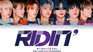 Nct Dream    Ridin  7 Members Ver karaoke color Coded S Hanromeng