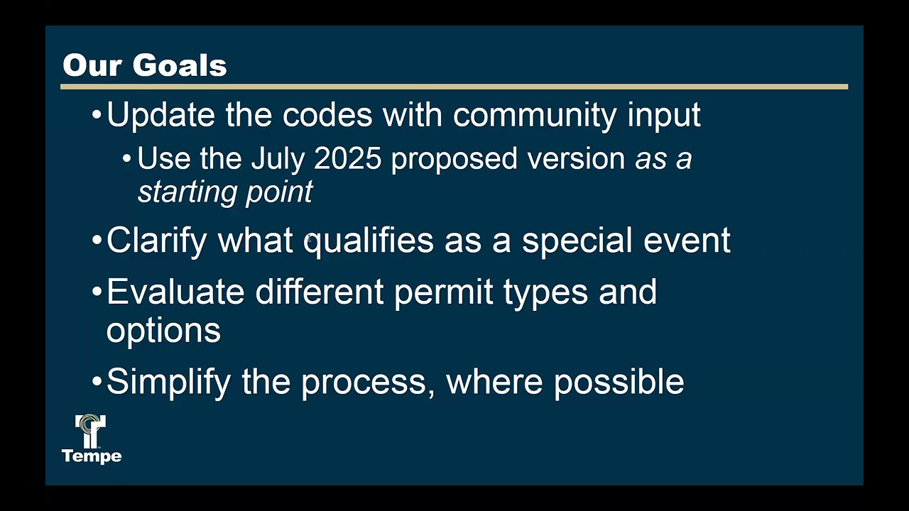 Events and Parks Ordinances Public Meeting - Oct. 22, 2025