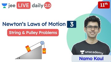 JEE: Newton’s Laws of Motion L3 | String and Pulley | Class 11 | Unacademy JEE | Physics | Namo Kaul