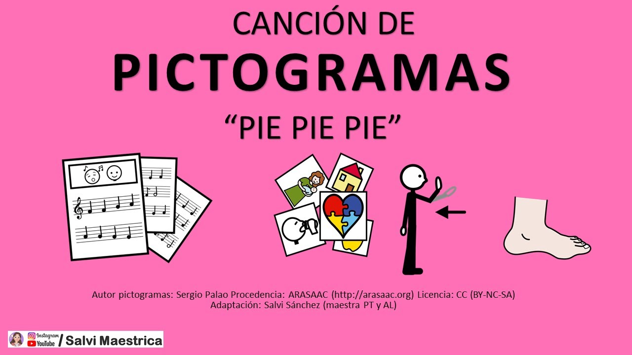 PIE PIE PIE 🦶🦶🦶 canción infantil con PICTOGRAMAS