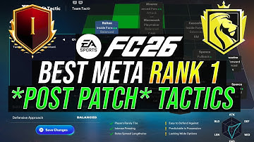 *POST PATCH* Best META 15-0 Rank 1 Custom Tactics & Formations in FC 26