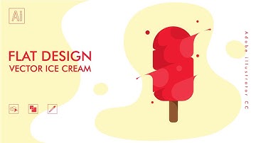 Ice Cream flat Design | Adobe Illustrator CC tutorial