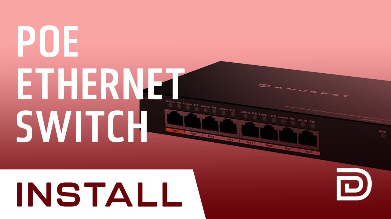 POE Switch Setup & POE Switch Installation // Amcrest Gigabit Uplink 9-Port  Poe+ Ethernet Switch 
