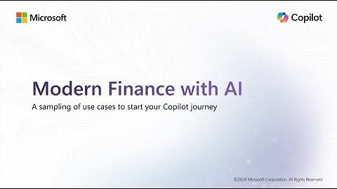 Modern Finance with AI: Sampling of use cases to start your Copilot journey