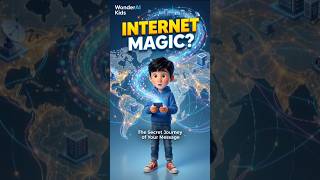 How Does the Internet Really Work? 🌐 #InternetExplained #ScienceForKids #TechForKids #YouTubeShorts