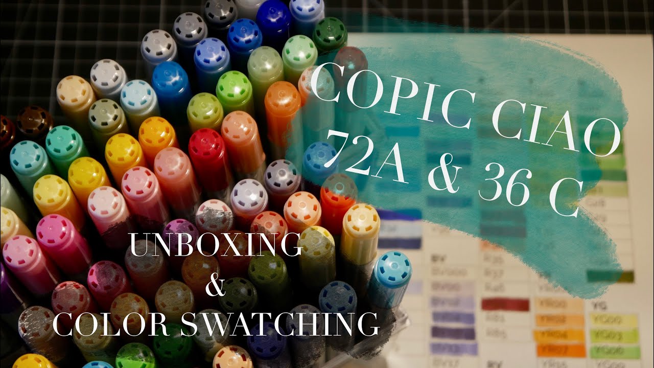 My first Copic Ciao Sets | 72 A | 36 C | Unboxing & Color Swatch