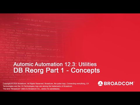 Automic Automation 12.3 Utilities: DB Reorg Part 1 - Concepts