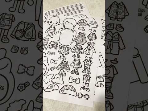 Desenhos para imprimir e colorir de bonecas | Colorize Toca | Paper Dolls Color
