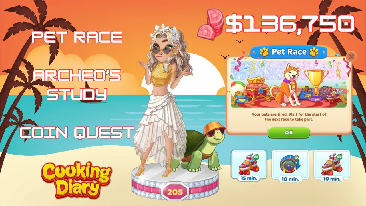 🏆 Cooking Diary: Pet Races in Archeologist’s Study! Coin Quest & Customer CT 💰🔥