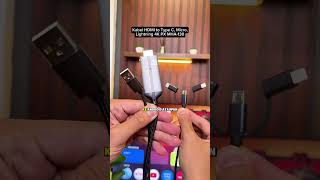 0031 Kabel HDMI to Type C Micro Lightning 4K PX MHA-130, bisa menghubungkan hp ke tv komputer