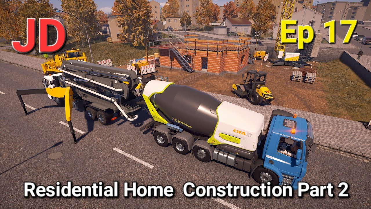 Construction Simulator Residential Home Construction Part 2 - YouTube