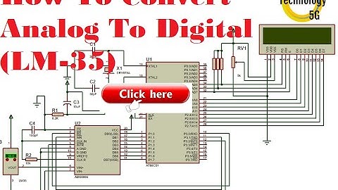Microcontroller 8051 Project 37 How To Interface ADC | LM 35 Temperature Sensor
