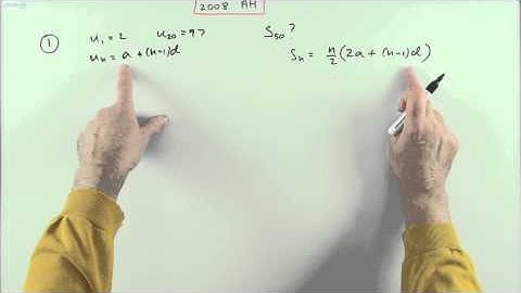 2008 SQA Advanced Higher Maths no.1   Arithmetic series