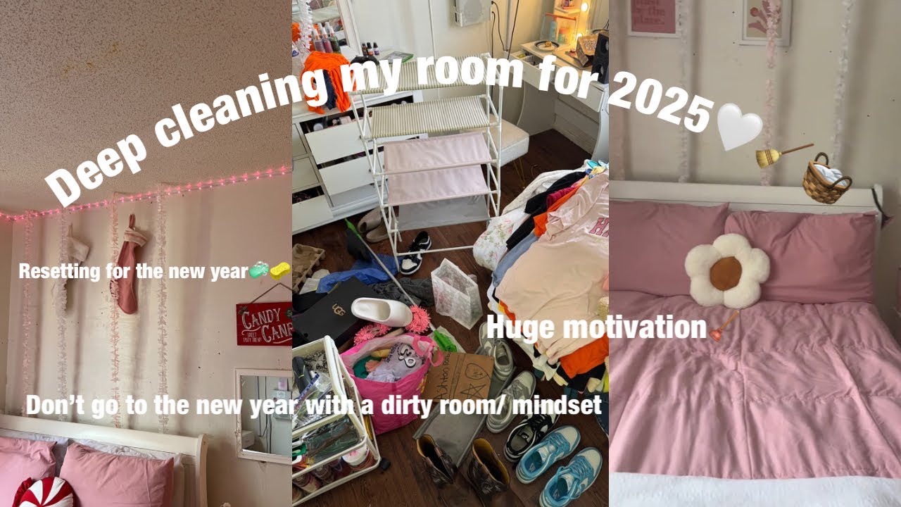 Cleaning Out My Entire Room For The New Year 2025! 🧹🤍 - YouTube