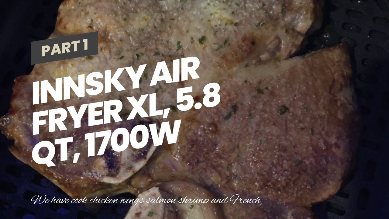 Innsky Air Fryer XL, 5.8 QT, 1700W Electric Stainless Steel Hot Air